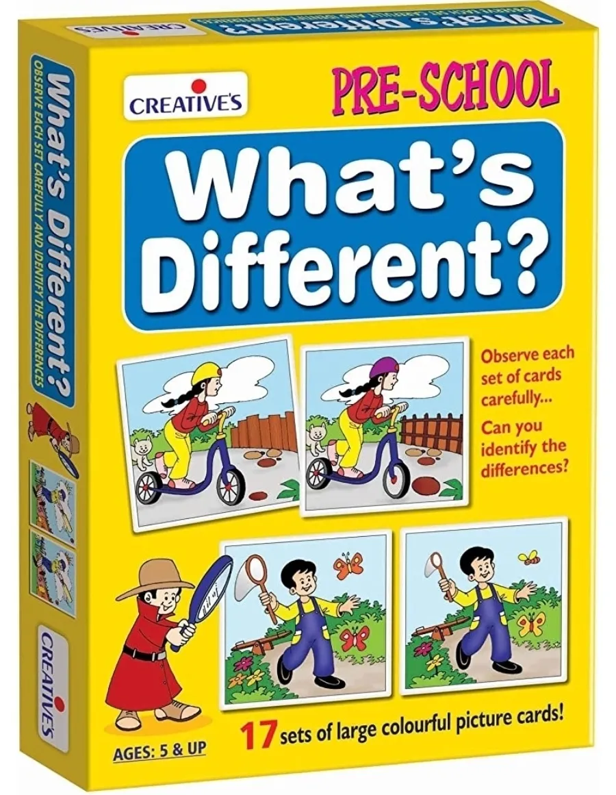 Creatives What's Different Multi Colour Card Game Pre School